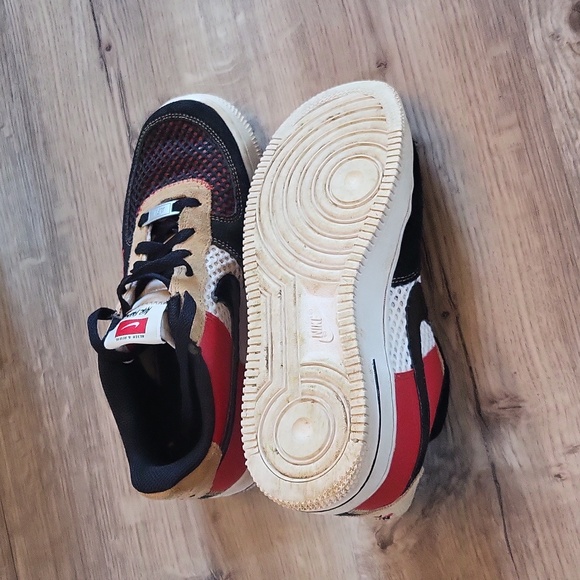 Air force 1's l 5.5Y l youth l red tan w black l sneaker l - Picture 12 of 14